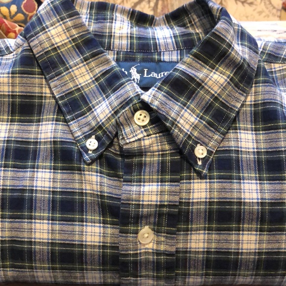 Ralph Lauren Custom Fit Plaid Shirt - size L - Picture 1 of 8